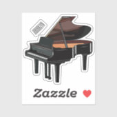 Piano-Cartoon Aufkleber (Blatt)