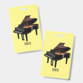 Piano-Cartoon Ausweis (Vorder- & Rückseite)