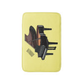 Piano-Cartoon Badematte (Vorderseite Vertikal)