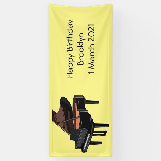 Piano-Cartoon Banner (Vertikal)