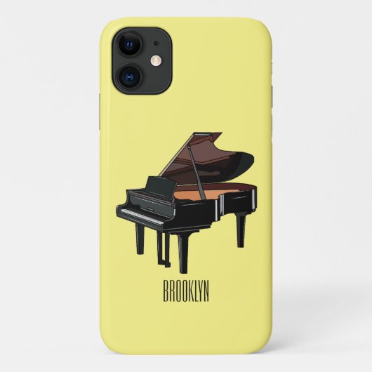 Piano-Cartoon Case-Mate iPhone Hülle (Rückseite)