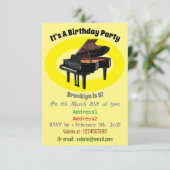 Piano-Cartoon Einladung (Stehend Vorderseite)