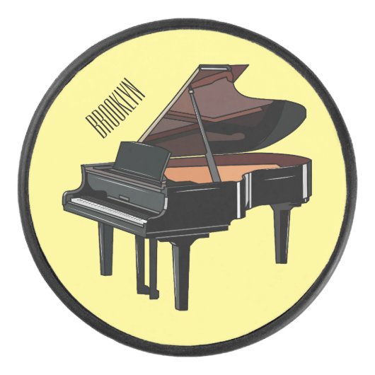 Piano-Cartoon Eishockey Puck (Vorderseite)