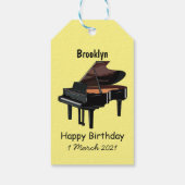 Piano-Cartoon Geschenkanhänger (Rückseite)