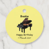 Piano-Cartoon Geschenkanhänger (Rückseite)
