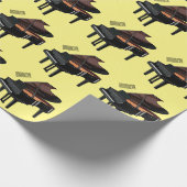 Piano-Cartoon Geschenkpapier (Ecke)