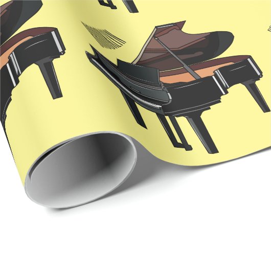 Piano-Cartoon Geschenkpapier (Rolleneckpunkt)