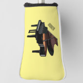 Piano-Cartoon Golf Headcover (Rotieren 90)