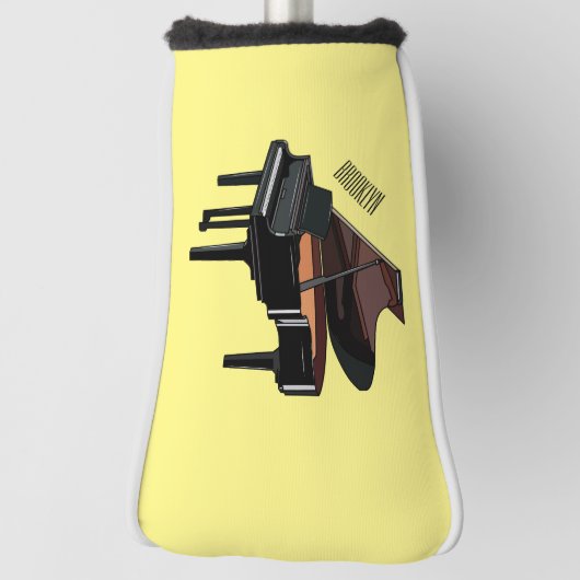Piano-Cartoon Golf Headcover (Rotieren 90)