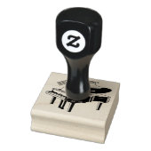 Piano-Cartoon Gummistempel (Stempel)