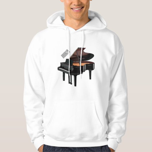 Piano-Cartoon Hoodie (Vorderseite)
