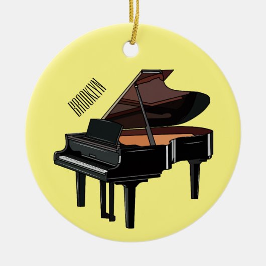 Piano-Cartoon Keramik Ornament (Vorne)