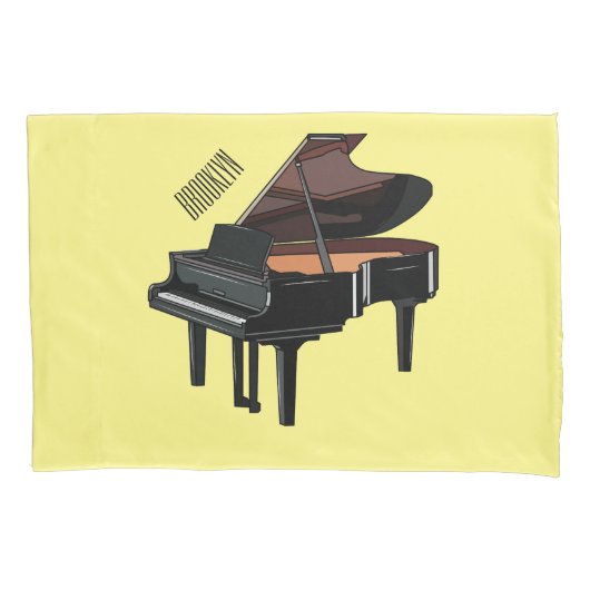 Piano-Cartoon Kissenbezug (Vorderseite)
