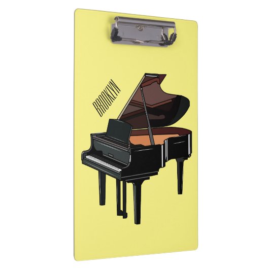 Piano-Cartoon Klemmbrett (Rechts)