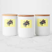 Piano-Cartoon Lebensmitteletikett (Flaschen)