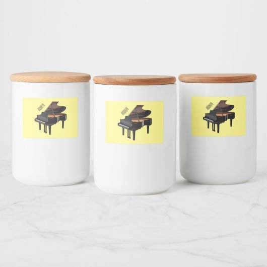 Piano-Cartoon Lebensmitteletikett (Flaschen)