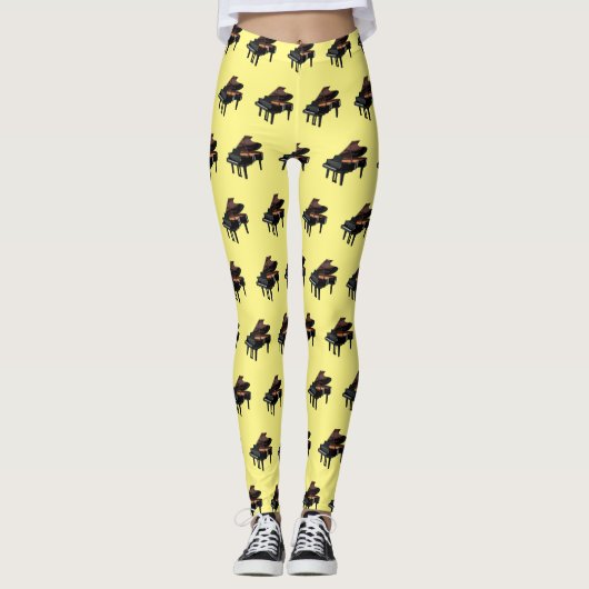 Piano-Cartoon Leggings (Vorderseite)