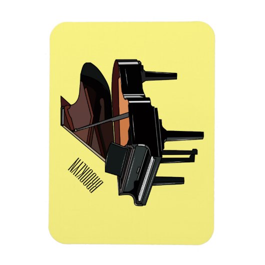 Piano-Cartoon Magnet (Vertikal)