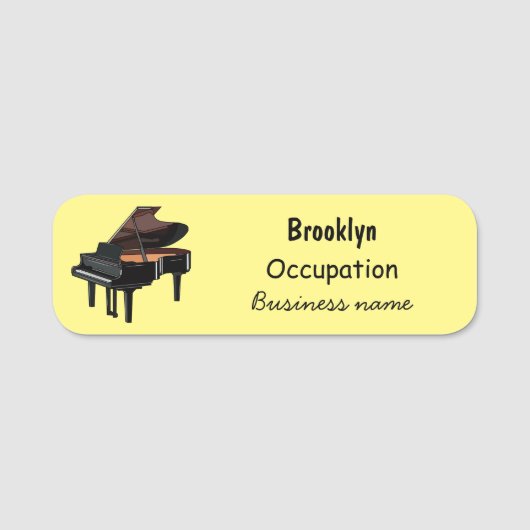 Piano-Cartoon Namensschild (Vorderseite)