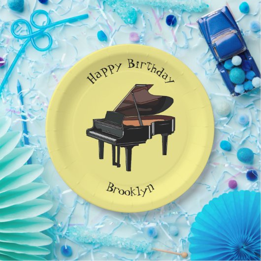 Piano-Cartoon Pappteller (Party)