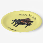 Piano-Cartoon Pappteller (Schrägansicht)