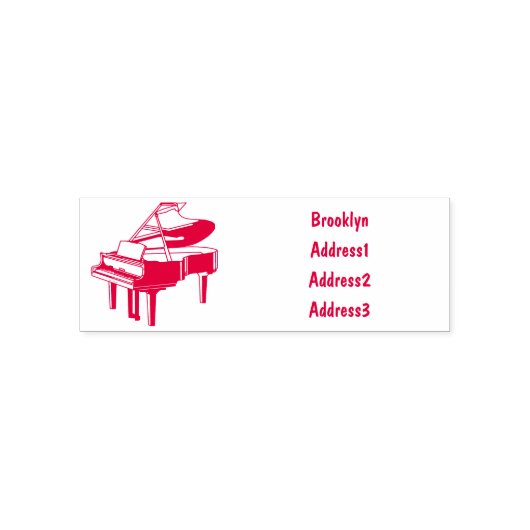 Piano-Cartoon Permastempel (Design)