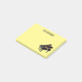 Piano-Cartoon Post-it Klebezettel (angewinkelt)