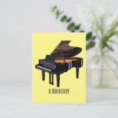 Piano-Cartoon Postkarte (Stehend Vorderseite)