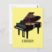 Piano-Cartoon Postkarte (Vorne/Hinten)