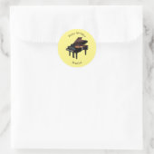 Piano-Cartoon Runder Aufkleber (Tasche)