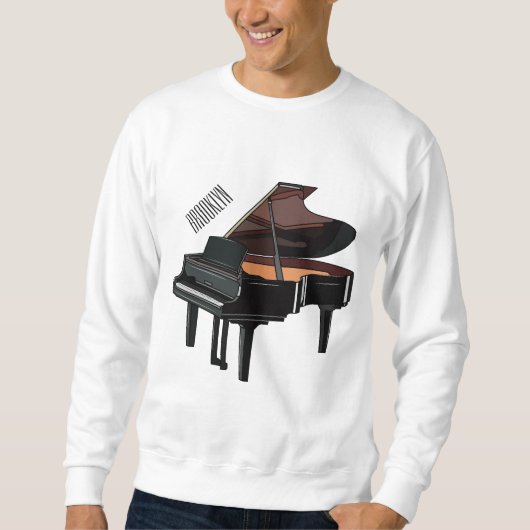 Piano-Cartoon Sweatshirt (Vorderseite)