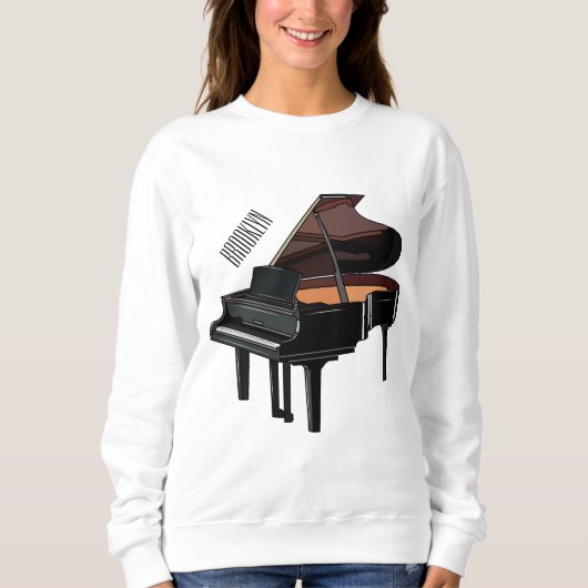 Piano-Cartoon Sweatshirt (Vorderseite)