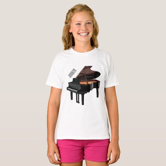 Piano-Cartoon T-Shirt (Vorne ganz)