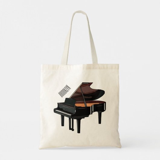 Piano-Cartoon Tragetasche (Rückseite)