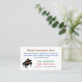 Piano-Cartoon Visitenkarte (Stehend Vorderseite)