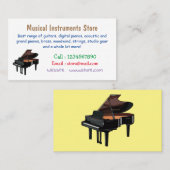 Piano-Cartoon Visitenkarte (Vorne/Hinten)
