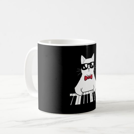 Piano Cat Kaffeetasse (Vorderseite Links)