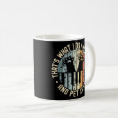 Piano Cat Keyboard Player Chat Musiker Kaffeetasse (VorderseiteRechts)