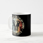 Piano Cat Keyboard Player Chat Musiker Kaffeetasse (Vorderseite Links)