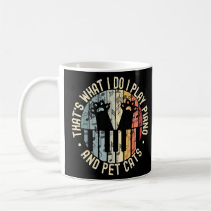 Piano Cat Keyboard Player Chat Musiker Kaffeetasse