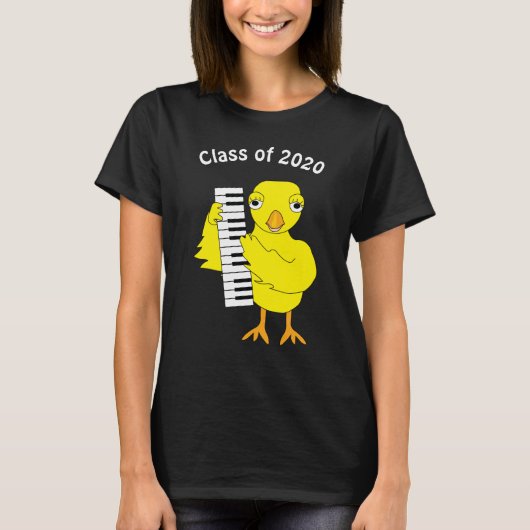 Piano Chick Abschluss T-Shirt (Vorderseite)