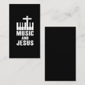 Piano Christlich Pianist Religiöser Keyboard Playe Visitenkarte (Vorne/Hinten)