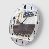 Piano Closeup Große Wanduhr (Winkel)