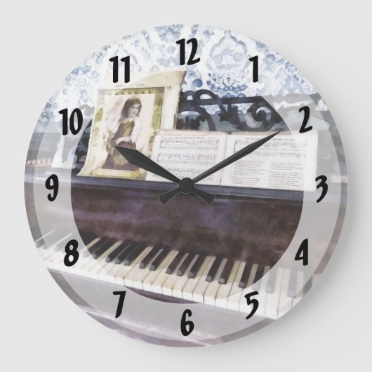 Piano Closeup Große Wanduhr (Vorderseite)