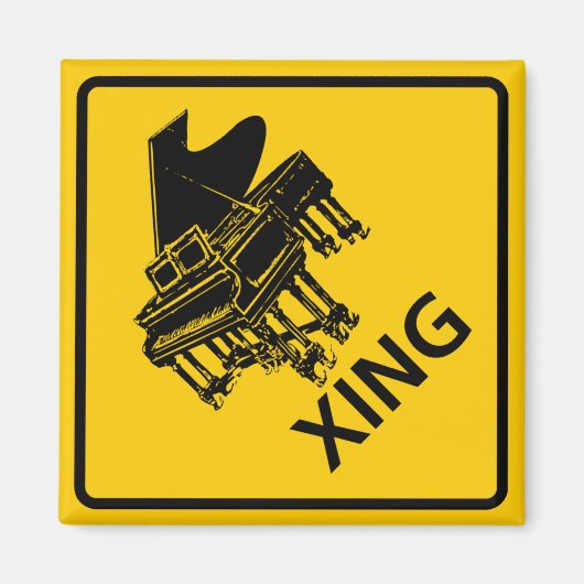 Piano Crossing Highway Signing Magnet (Vorne)