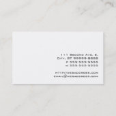 Piano Damask Visitenkarte (Rückseite)