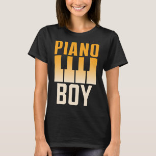 Piano Dinosaur Vintag T-Shirt