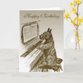 Piano Dog Geburtstagskarte 2 Karte (Gelbe Blume)