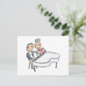Piano Duet Postkarte (Stehend Vorderseite)