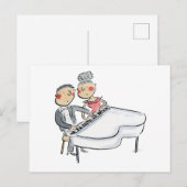 Piano Duet Postkarte (Vorne/Hinten)